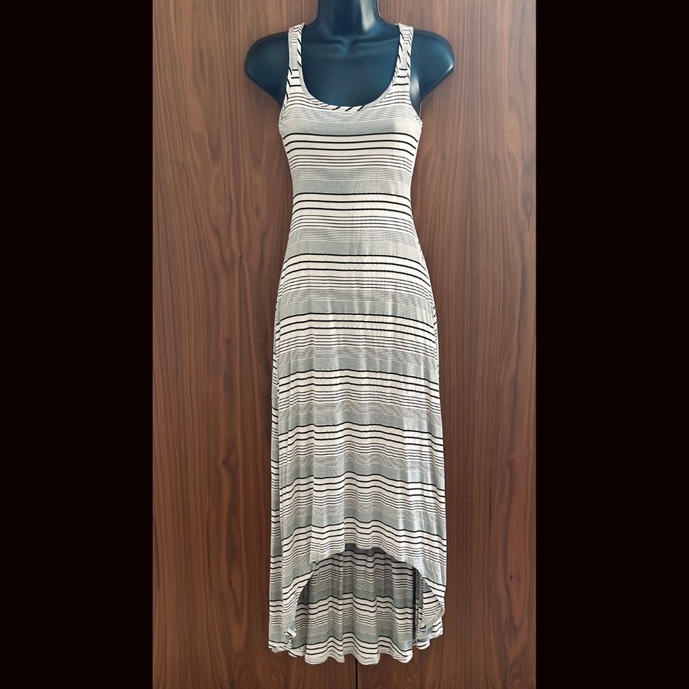 Casual Couture Striped Maxi Handkerchief Skirt Dress